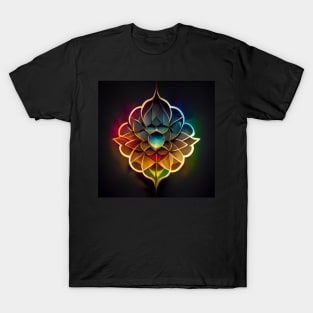 Rainbow lotus flower mandala T-Shirt